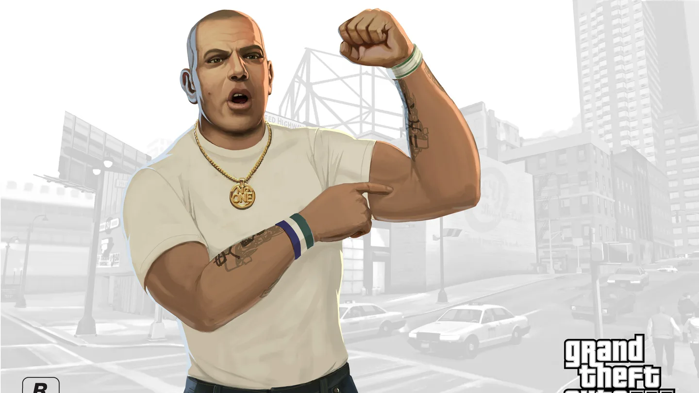 Brucie Kibbutz flexing his arm
