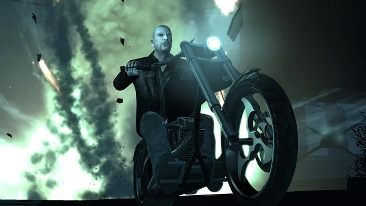 Johnny Klebitz riding his motorcycle