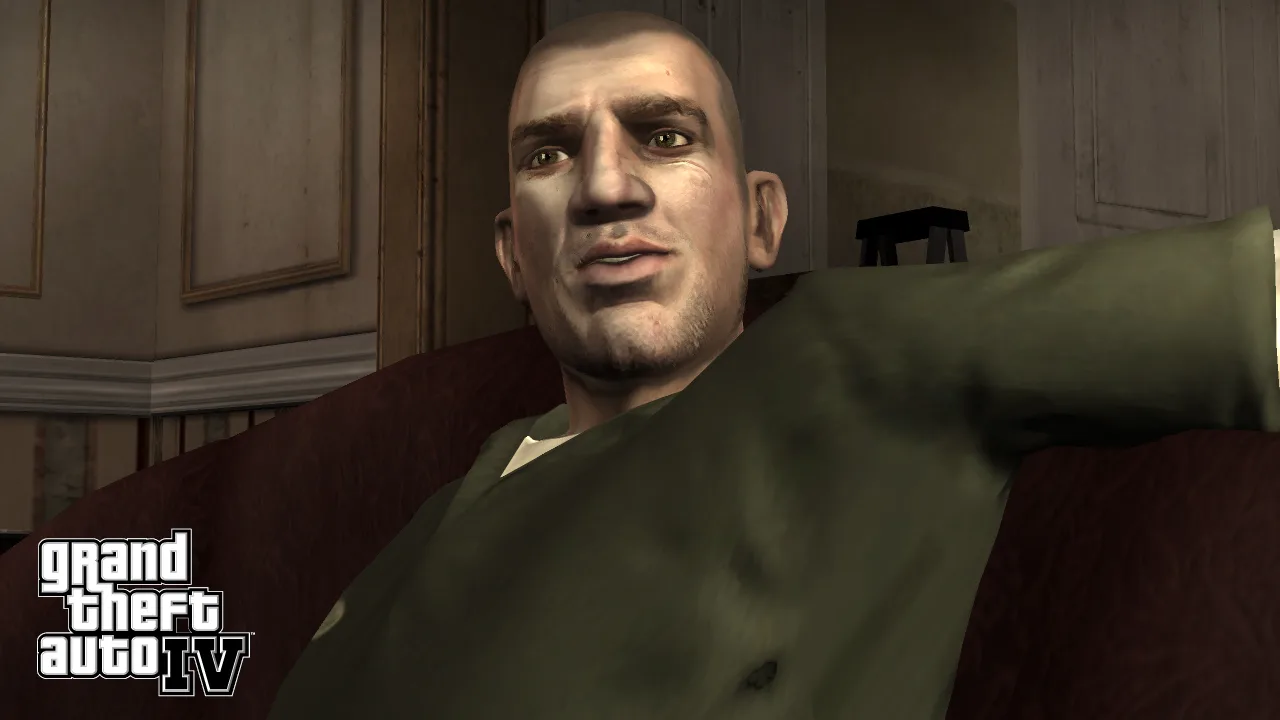 Packie McReary sitting on a couch