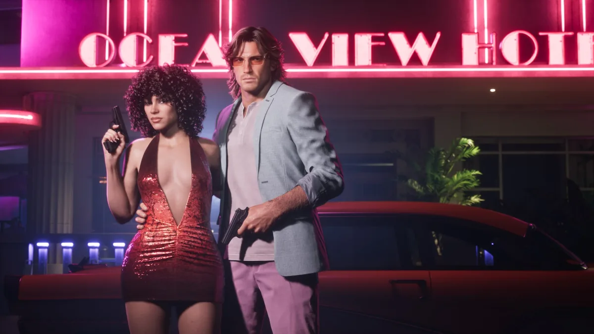 The Vintage Vice City Pack, the GTA 6 pre-order bonus, official Rockstar image