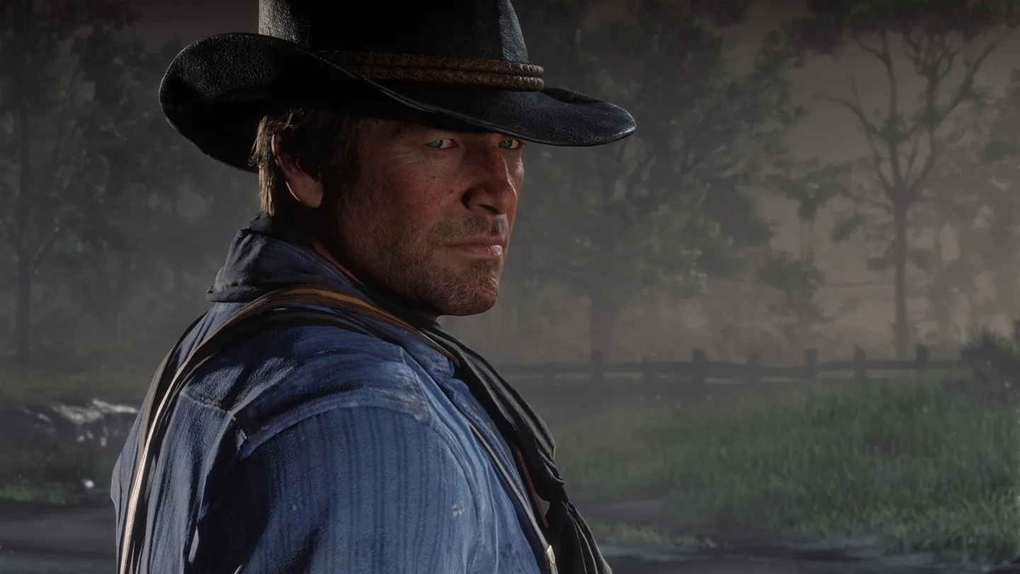 Close-up of Arthur Morgan in a hat