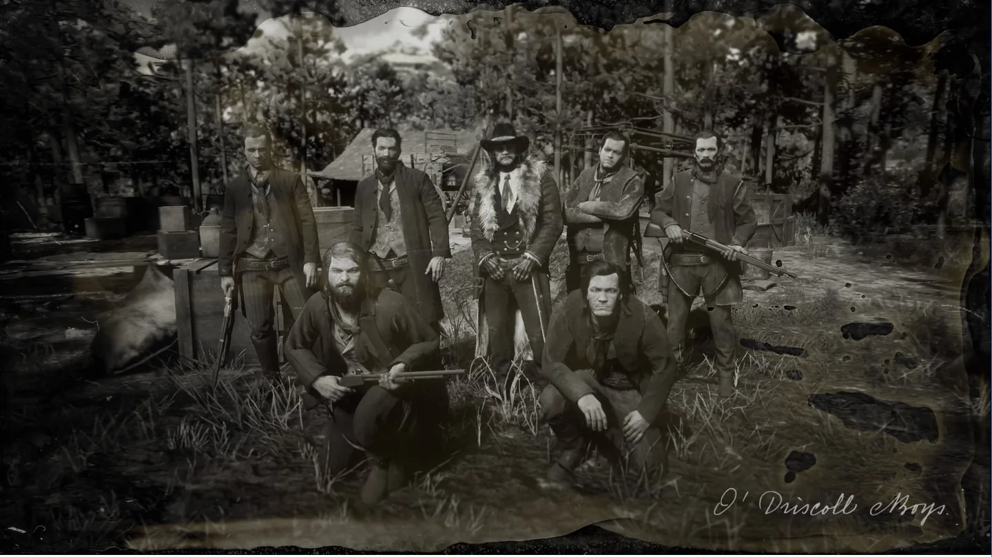 The O'Driscoll Boys in a camp